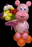Фигура Бегемот с цветами - в магазине «ШарикClub»