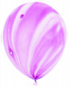 Шар Мрамор (12''/30 см) Фиолетовый, агат - в магазине «ШарикClub»