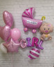 Шар (35''/89 см) Фигура, Коляска для девочки, Розовый - в магазине «ШарикClub»