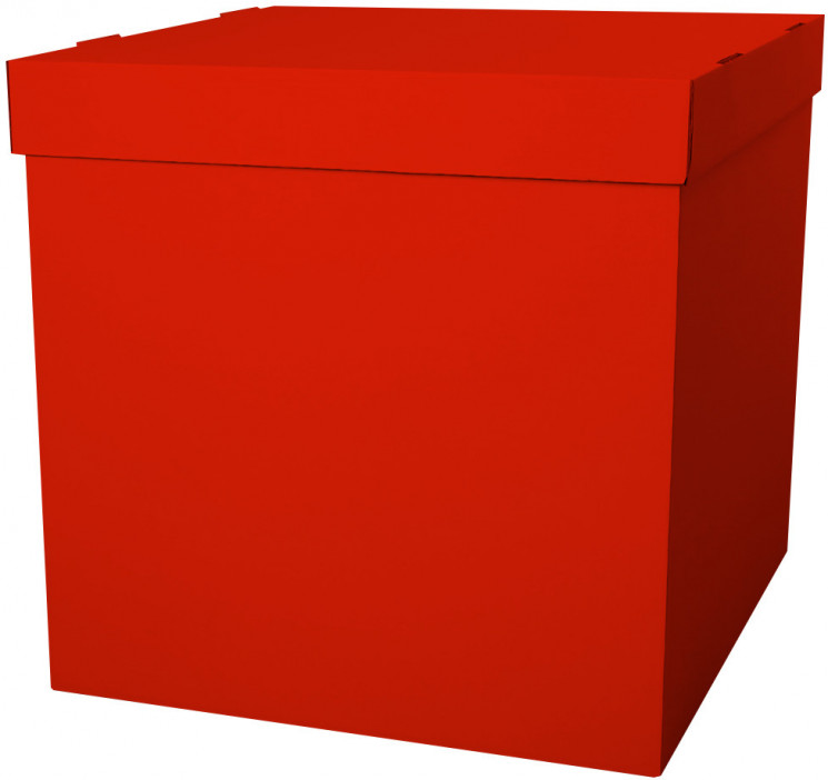 Коробка для воздушных шаров Красный, 60*60*60 см - в магазине «ШарикClub»