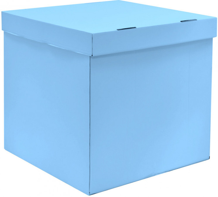 Коробка для воздушных шаров Голубой, 60*60*60 см - в магазине «ШарикClub»