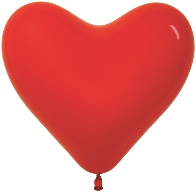 Сердце (12''/30 см) Красный (015), пастель - в магазине «ШарикClub»