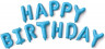 Набор шаров-букв (16''/41 см) Мини-Надпись "Happy Birthday", Светло-голубой - в магазине «ШарикClub»