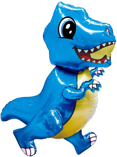 Шар 3D (30''/76 см) Фигура, Маленький динозавр, Синий - в магазине «ШарикClub»