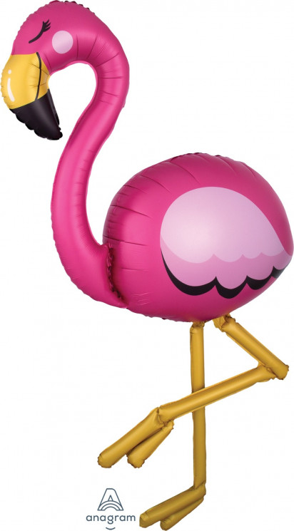 Шар (68''/173 см) Ходячая Фигура, Фламинго, Розовый - в магазине «ШарикClub»