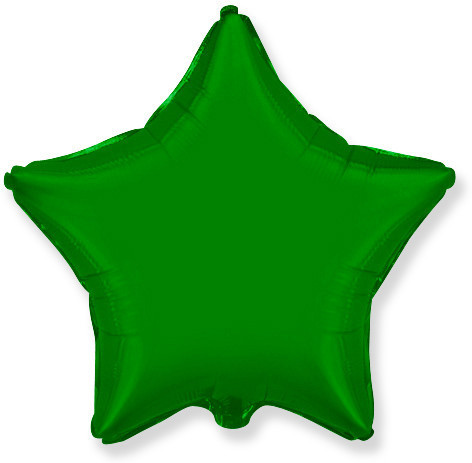 Шар (19''/48 см) Звезда, Зеленый - в магазине «ШарикClub»