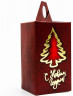 Коробка подарочная, С Новым Годом! (елочка), Красный - в магазине «ШарикClub»