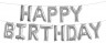 Набор шаров-букв (16''/41 см) Мини-Надпись "Happy Birthday", Серебро - в магазине «ШарикClub»