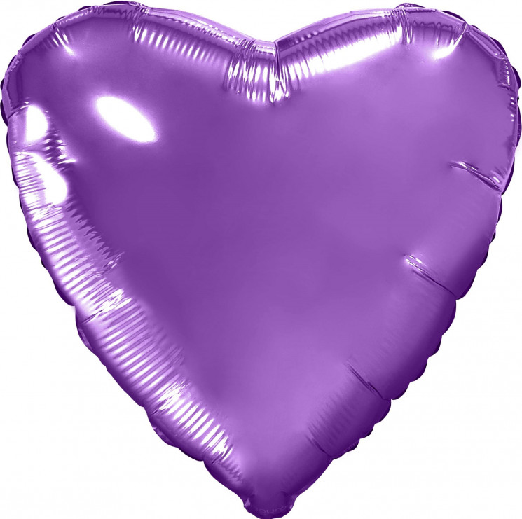 Шар (19''/48 см) Сердце, Пурпурный - в магазине «ШарикClub»