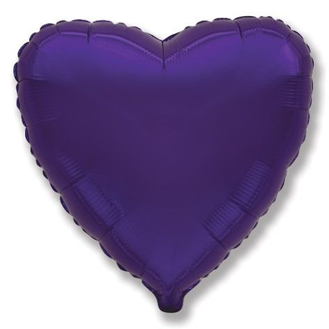 Шар (18''/46 см) Сердце, Фиолетовый - в магазине «ШарикClub»