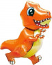 Шар 3D (30''/76 см) Фигура, Маленький динозавр, Оранжевый - в магазине «ШарикClub»