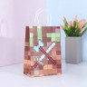 Пакет подарочный, Крафт, Пиксели, Дизайн №4, 21*15*8 см - в магазине «ШарикClub»
