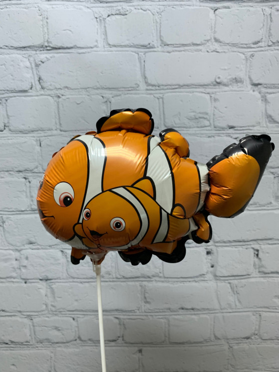 Шар (14''/36 см) Мини-фигура, Рыба-клоун, Оранжевый - в магазине «ШарикClub»