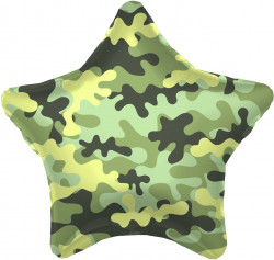 Шар (21''/53 см) Звезда, Камуфляж, Военный