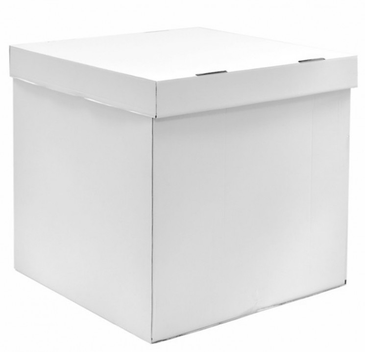 Коробка для воздушных шаров Белый, 60*60*60 см - в магазине «ШарикClub»