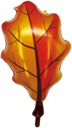 Шар (27''/69 см) Фигура, Дубовый лист, Оранжевый