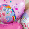 Шар (18''/46 см) Сердце, My Little Pony, Лошадки Пинки Пай и Радуга, Розовый - в магазине «ШарикClub»