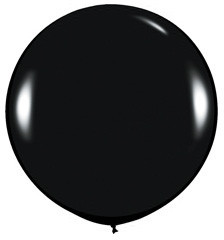 Шар (36''/91 см) Черный (080), пастель - в магазине «ШарикClub»