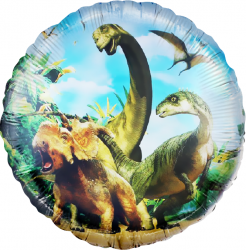 Шар (18''/46 см) Круг, Динозавры Юрского периода