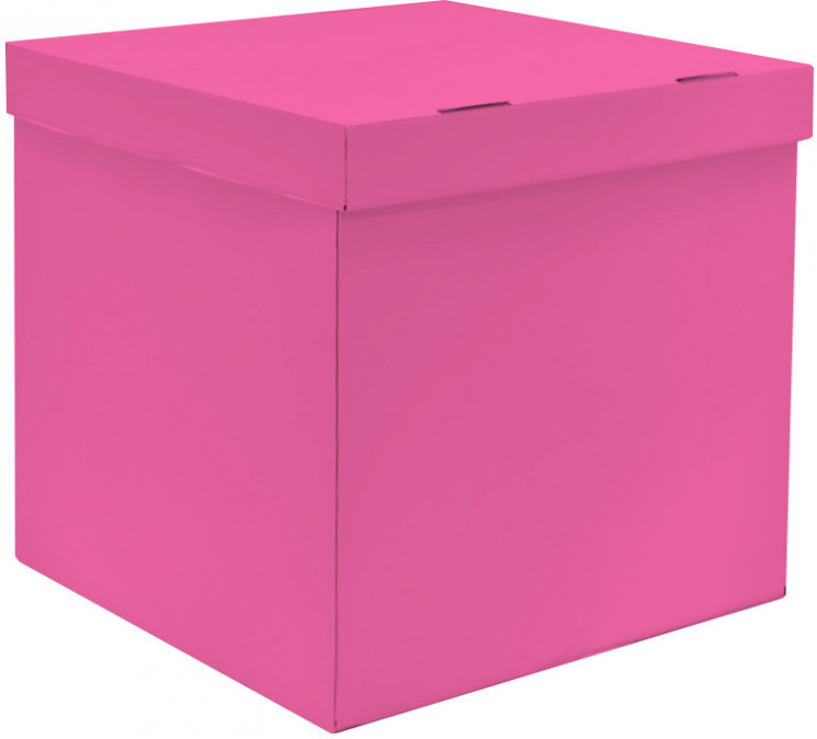 Коробка для воздушных шаров Розовый, 60*60*60 см - в магазине «ШарикClub»