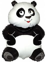 Фольгированный шар (33''/84 см) Фигура, Большая панда, Белый