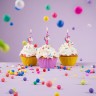 Свечи Фигура, Радужные единороги, 2*6 + 1 см, 6 шт. с держат. - в магазине «ШарикClub»