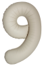 Шар (40''/102 см) Цифра, 9 Slim, Кремовый Латте, Матовый - в магазине «ШарикClub»