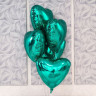 Шар (19''/48 см) Сердце, Бирюзовый - в магазине «ШарикClub»