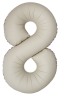 Шар (40''/102 см) Цифра, 8 Slim, Кремовый Латте, Матовый - в магазине «ШарикClub»