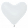 Сердце (12''/30 см) Белый (005), пастель - в магазине «ШарикClub»