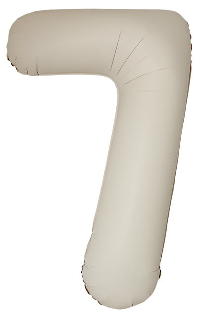 Шар (40''/102 см) Цифра, 7 Slim, Кремовый Латте, Матовый - в магазине «ШарикClub»