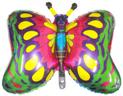 Шар (35''/89 см) Фигура, Бабочка, Зеленый