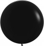 Шар (24''/61 см) Черный (080), пастель - в магазине «ШарикClub»