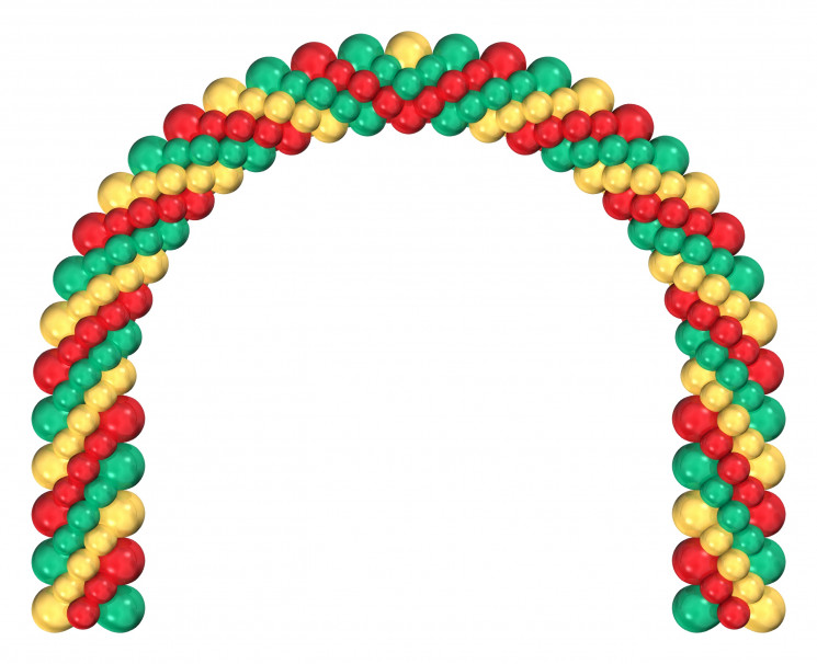 Плоская гирлянда из воздушных шаров, 1м