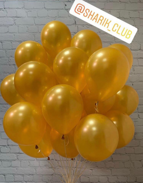 Облако воздушных шаров, золото - в магазине «ШарикClub»