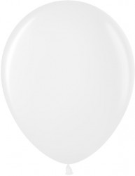 Шар (12''/30 см) Белый (800), металлик