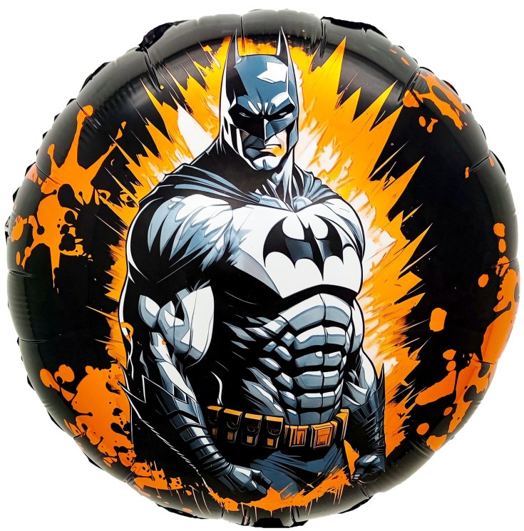 Шар (18''/46 см) Круг, Бэтмен, Дизайн №4 - в магазине «ШарикClub»