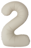 Шар (40''/102 см) Цифра, 2 Slim, Кремовый Латте, Матовый - в магазине «ШарикClub»