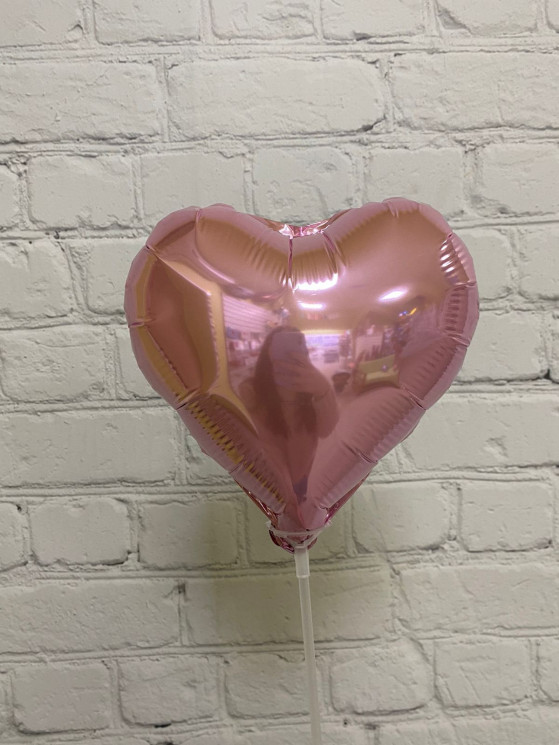 Шар (9''/23 см) Мини-сердце, Розовый фламинго - в магазине «ШарикClub»