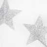 Гирлянда-подвеска Звезда, Серебро, с блестками, 200 см, 7 см*20 шт