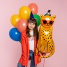 Шар (47''/119 см) Фигура, Леопард в солнечных очках - в магазине «ШарикClub»