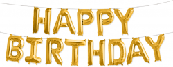 Набор шаров-букв (16''/41 см) , Надпись "Happy Birthday", Золото, в упаковке