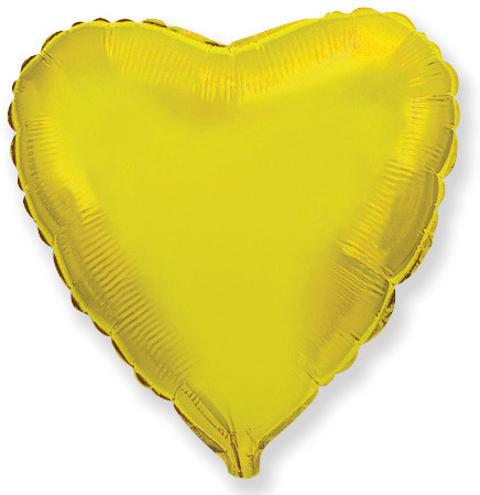 Шар (19''/48 см) Сердце, Золото - в магазине «ШарикClub»
