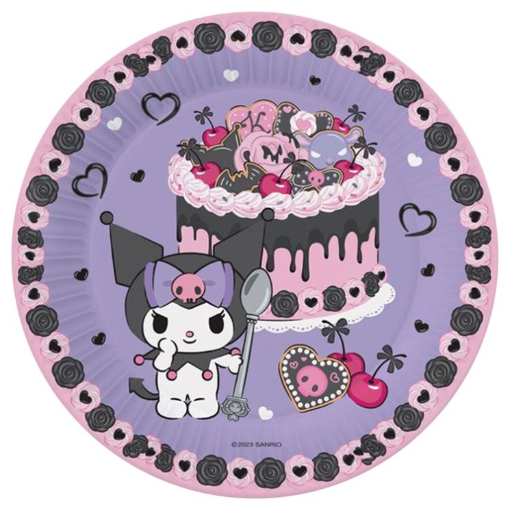 Тарелки (7''/18 см) Kuromi, 6 шт. - в магазине «ШарикClub»