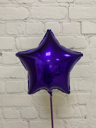 Шар (9''/23 см) Мини-звезда, Фиолетовый