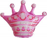 Шар (30''/76 см) Фигура, Корона, Розовый - в магазине «ШарикClub»