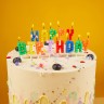 Свечи Буквы Пиксели, Happy Birthday, Ассорти, 1,5*2,5 + 4 см, с держат. - в магазине «ШарикClub»