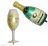 Шар (39''/99 см) Фигура, Бутылка шампанского - в магазине «ШарикClub»