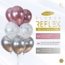 Шар (12''/30 см) Reflex, Зеркальный блеск, Розовый (909), хром - в магазине «ШарикClub»