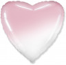 Шар (18''/46 см) Сердце, Розовый, Градиент - в магазине «ШарикClub»